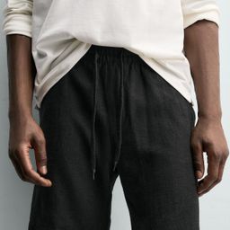 thumbnail for Summer Men's Clothing Viscose-Linen Blend Casual Shorts
