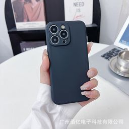 thumbnail for Suitable for Apple 18Pro Straight-Edge Cube-Style Phone Case with Precision Holes, Trendy Ins-Style Tpu Anti-Drop Solid Color 17 Protective Cover