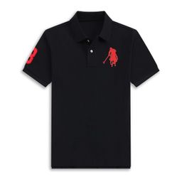 thumbnail for Foreign Trade Horse Standard Polo Shirt Men&#039s Business Casual Loose plus size Pure Cotton Solid Color Embroidered Short-sleeved T-shirt