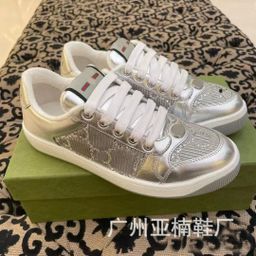 thumbnail for silver small dirty shoes 2024 new stars hot drilling dirty shoes lovers small white shoes casual sports shoes women