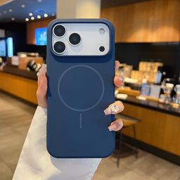 thumbnail for AI button full-coverage silicone phone case compatible with iPhone 18 Pro Max skin-feel iPhone 17 magnetic 16 protective case
