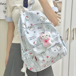thumbnail for New backpack, cartoon backpack, kt cat children's backpack, elementary school student high-value backpack, student school bag, casual backpack