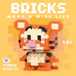 thumbnail for Compatible with Lego micro-particle building blocks Cartoon Doll children&#039;s educational assembled small toy stall pendant gift wholesale