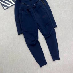 thumbnail for 25 primavera e outono esportes casuais laminados tecnologia TECH FIEECE jaqueta com zíper e calça de moletom 950 + 496