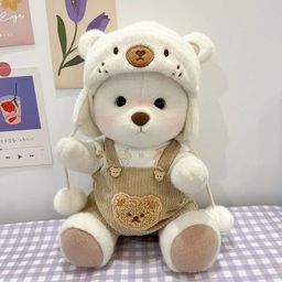 thumbnail for 30cm Internet Celebrity Bear Cross-Dressing Doll with Movable Joints, Cute and Super Cute Plush Toy, Comfort Doll Toy