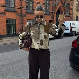 thumbnail for Temperament: commuter style, single-breasted animal print cropped jacket, jacket, women's 2025 autumn new cross-border Europe and the United States