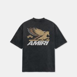 thumbnail for Cross-border AM1R1 new little angel crane peace dove number letter logo couple short sleeve T-shirt in stock