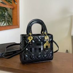 thumbnail for 2026 New Diamond Grid Patent Leather Handheld Crossbody Bag Fashion Handbag Versatile High-End Single Shoulder Bag for Women