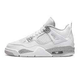 thumbnail for AJ4 White Cement University Blue Paris Air Cushion Basketball Shoes Joe 4 Anti-slip Wear-Resistant Wear-resistant Men's and Women's Casual Sports Running Shoes