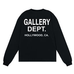 thumbnail for European and American fashion brand men's and women's Gallery letter basic printing men's and women's loose long sleeve T-shirt base shirt