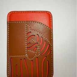 thumbnail for Magnetic card case back sticker super leather leather mobile phone back card case brush mobile phone back card holder card case