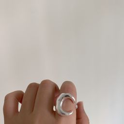 thumbnail for Cool retro metal beads personality ring feminine texture ring star niche design simple and fine-tuned ring