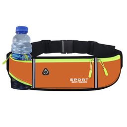 thumbnail for Bolsa de cintura para corrida, esportes ao ar livre, à prova d&#039;água, maratona, equipamento fitness, cinto para celular, pode conter garrafa de água, bolsa de cintura para celular