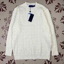 thumbnail for Sweep Size RL Ruff Pony Sweater Embroidered Round Neck Sweater Men&#039s Autumn and Winter Warm Twist Couple&#039s Top Women