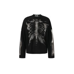 thumbnail for JW327 American retro street trend men's and women's style abstract pattern design men's waffle long sleeve T-shirt