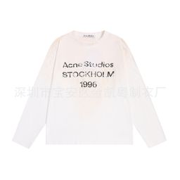 thumbnail for Trendy brand AC1996 washed and worn old letter print high street short sleeve loose cross-border T-shirt for men and women