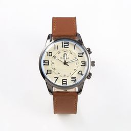 thumbnail for Popular Fashion Business Belt Simple Men's Watch Men's Casual Retro Digital Dial Student Quartz Watch Wholesale
