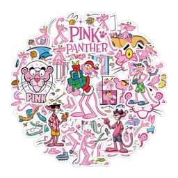 thumbnail for 60 Sheets Cute Pink Panther Bright Film C-196 Sticker Korean Cartoon Sticker Luggage Sticker Electric