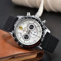 thumbnail for 2023 Six-Pin Full-Function Chronograph Rubber Strap Men's Farah Brand Casual Running Second Chronograph Watch Export Hot Style
