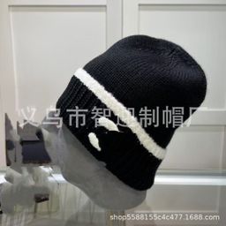 thumbnail for Foreign trade live autumn and winter cold hats new high quality knitted hats fashion and versatile c correct letter beanie wholesale