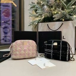 thumbnail for Xiangjia year-end gift counter gift tweed one-shoulder crossbody wrap woolen bag fragrant grandma shell bag