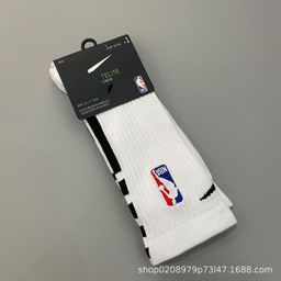 thumbnail for 19 novas meias de basquete longas de elite da NBA bordadas, meias esportivas masculinas de elite americana de cano alto com fundo de toalha espessado