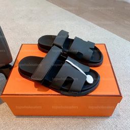 thumbnail for Spot cross-border couple shoes, H-shaped leather two men's shoes for summer wear, fashionable and versatile flat beach shoes