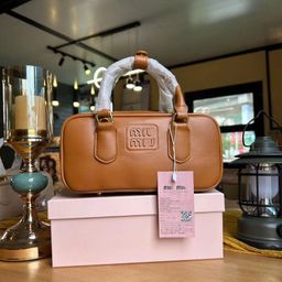 thumbnail for MIU Explosive Small Square Bag Boston Pillow Bag Shoulder Crossbody Women&#039s Bag Briefcase Portable Women&#039s Bag Lambskin Trendy