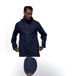 thumbnail for Fashionable European double-zipper short softshell jacket set for men and women, spring/autumn new letter versatile slimming windproof jacket