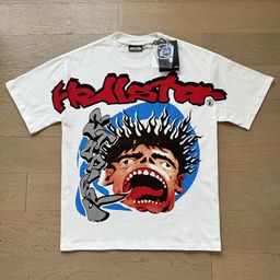 thumbnail for Camiseta de manga curta folgada tamanho grande, estilo casual, da marca americana da moda para casais, masculina e feminina, verão 2024.