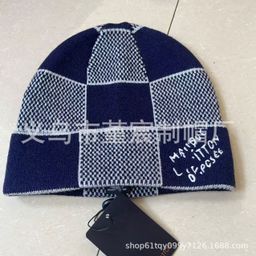 thumbnail for European and American cross-border fashion pattern knitted hat Korean version casual and versatile simple autumn and winter warm outdoor cold-proof wool hat