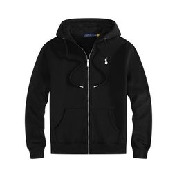thumbnail for Cross-Border Ralph Lauren Sweatshirt Men's Spring & Fall Embroidered Pony Fleece-Lined Hooded Cardigan Big Horse Men's Polo Jacket