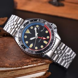 thumbnail for Foreign Trade Cross-Border Aliexpress Source of Goods, Dropshipping, Three-Hand Fashion High-Quality Steel Band Mechanical Precision Men's Watch Manufacturer