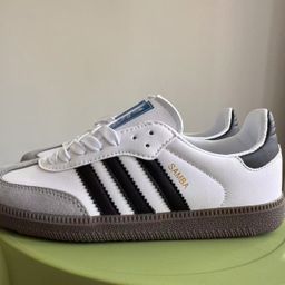 thumbnail for Sanye dexun sapatos samba clássicos femininos americanos retro sapatos brancos tênis casuais sapatos esportivos de cano baixo verão masculino