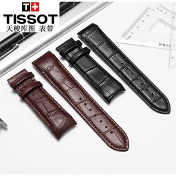 thumbnail for T035 Curved Genuine Leather Watch Strap, Kutu Curved Strap Replacement, Curved Leather Watch Accessories, Kutu Tian S
