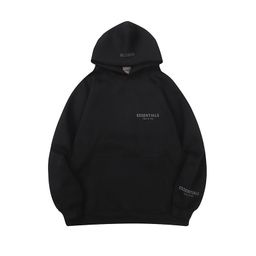 thumbnail for Foreign trade European and American fashion brand ESS fog three-dimensional letters classic autumn and winter fleece-lined men's and women's loose hooded sweater tide