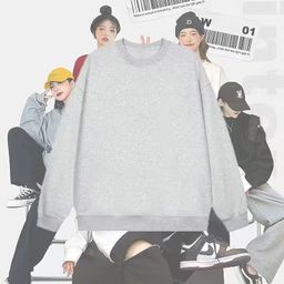 thumbnail for Autumn and winter high-end cotton terry and fleece hooded sweatshirt basic men's and women's hooded jackets and sweatshirts cross-border e-commerce