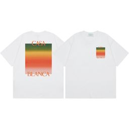 thumbnail for Cross-border 2024 Spring and Summer New Casablanca CasablancaLOGO Print Men's and Women's Loose Short-sleeved T-shirt