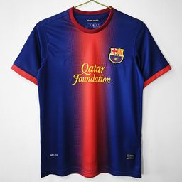 thumbnail for Barcelona Barcelona Classic Retro Multi-Season Messi Neymar Sports Short-Sleeved T-Shirt Jersey Football Uniform