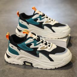 thumbnail for Sports shoes 2024 new autumn fashion Korean student shoes, thick-soled shoes for men, running lace-up dad shoes