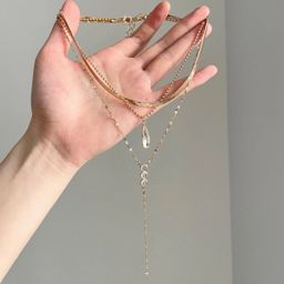 thumbnail for Bohemian retro ethnic style decoration, ring of life necklace, sweet cool hot girl style accessories, multi-layered and exaggerated
