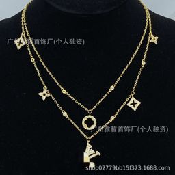 thumbnail for Cross-border donkey home letter necklace women's pair high quality European and American style personality classic versatile neck jewelry factory wholesale