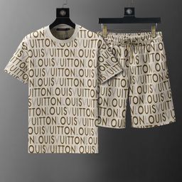 thumbnail for Cross-border spring and summer 2026 new crew neck short-sleeved shorts suit towel jacquard new youth trend