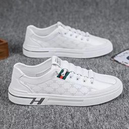 thumbnail for Summer men's shoes new breathable little white shoes men's korean version trendy versatile flat sneakers casual sneakers men