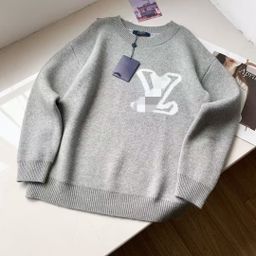 thumbnail for High-quality cross-border embroidered stand collar half-zipper knit sweater, short-sleeve couple's style, loose 26