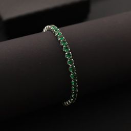 thumbnail for Single row round 4mm hip hop tennis bracelet popping crystal bracelet female zircon inlay AliExpress trend hit
