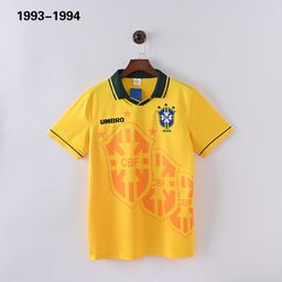 thumbnail for Brazil Retro Jersey Cross-Border Dropshipping Customized No. 9 Ronaldo Home and Away Old Classic Football Uniform