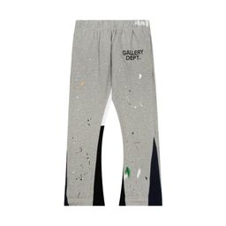 thumbnail for high quality GALLERY DEPT Classic Hand-painted Splash Ink Graffiti Printed Patchwork Pure Cotton Sweatpants Men&#039s Casual Trousers