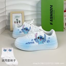 thumbnail for 2025 Summer Breathable 474846 High-Top Sneakers Versatile Casual Couple Shoes White Shoes for Men and Women Non-Slip and Wear-Resistant