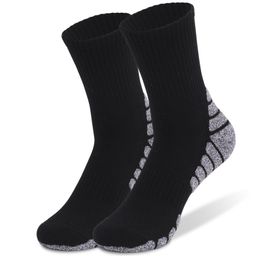 thumbnail for Two wolves outdoor socks men's autumn and winter thickened medium towel bottom socks sweat absorbent black white gray deodorant sports socks
